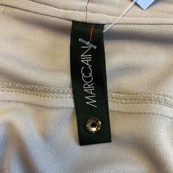 Marc Cain brown taupe open front silk Cardigan Sz XL/14 - Picture 4 of 7